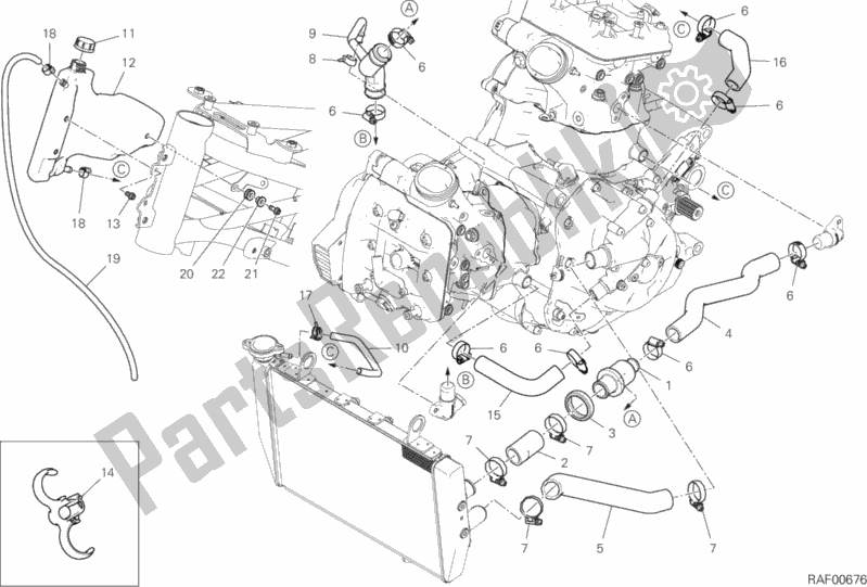 Todas las partes para Circuito De Enfriamiento de Ducati Multistrada 1260 S Touring Brasil 2020 Todas las partes para Circuito De Enfriamiento de Ducati Multistrada 1260 S Touring Brasil 2020